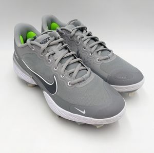 Nike React Alpha Huarache Elite 3 Grey Metal Cleats CK0746-002 Men’s Size 7.5